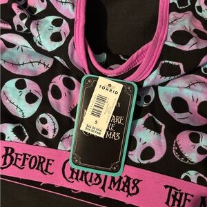 Torrid Jack skellington nightmare before Christmas sports bra